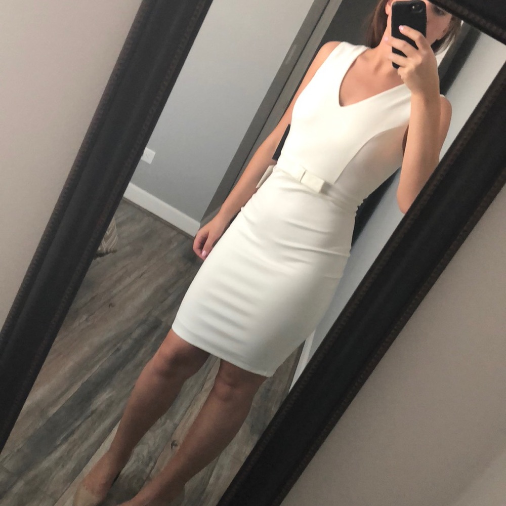 White bow dress lulus